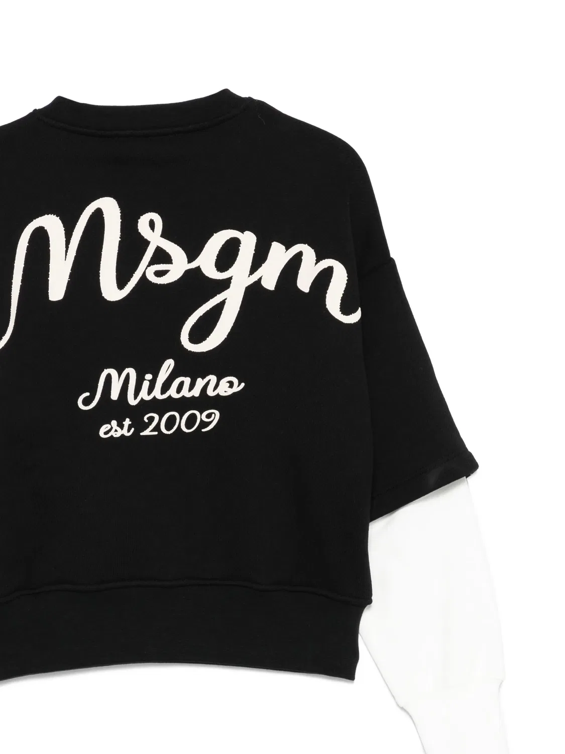 Свитшот з двошаровим логотипом MSGM, черный — фото 2