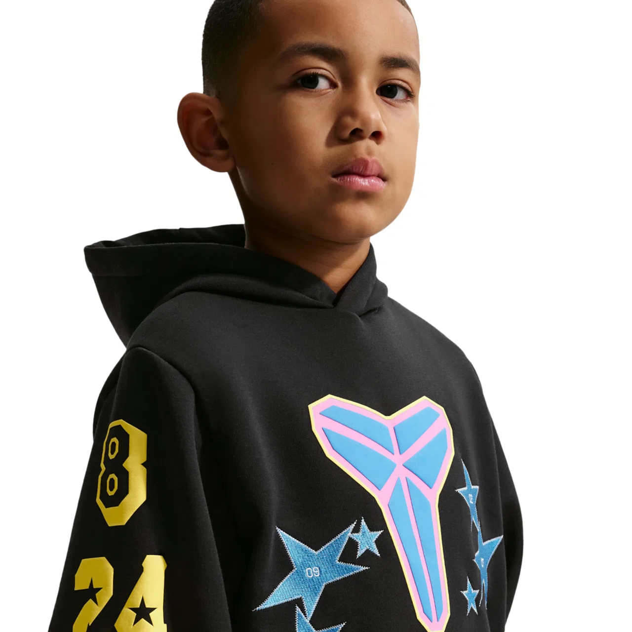 Худи для мальчиков Fleece Pullover Hoodie ASW Nike, черный/желтый — фото 3