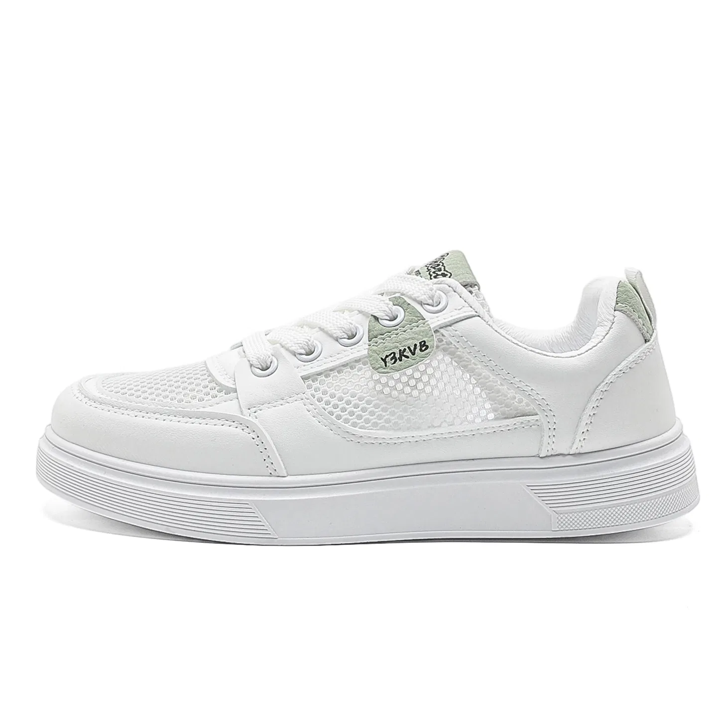 Детские кроссовки для скейтбординга White Green VENICEW, Белый Зеленый