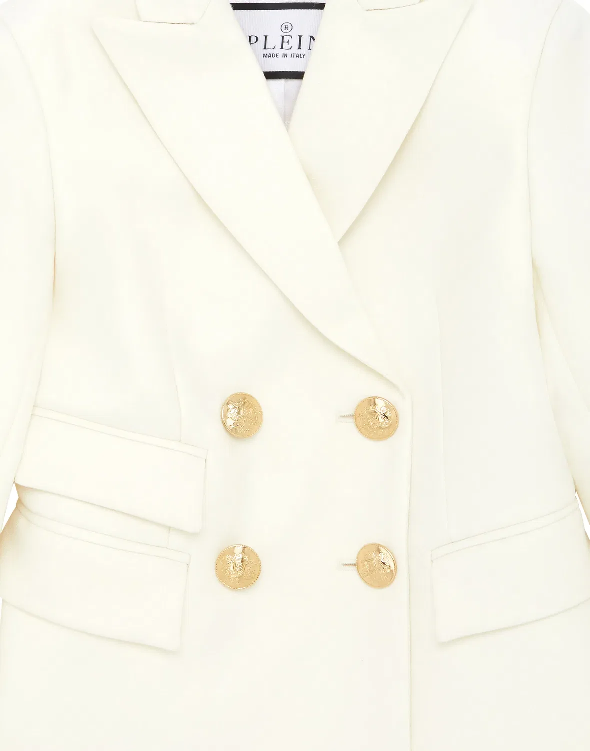 Детский блейзер для девочек с двубортным кроем Wool Marine Fit Blazer PHILIPP PLEIN, White — фото 3