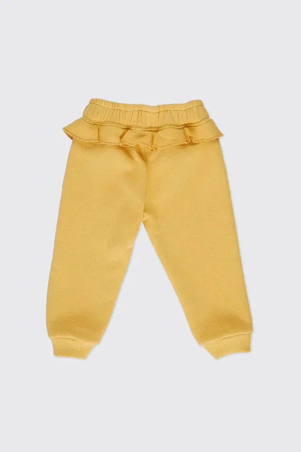 Детские спортивные штаны для девочек с эластичным поясом Panço, Yellow — фото 2