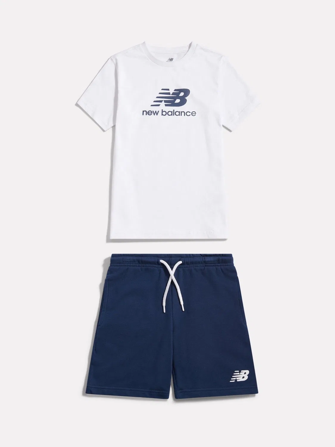 Комплект из футболки и шорт, с логотипом New Balance, белый