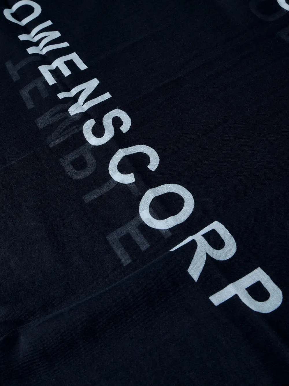 

Шарф с принтом и необработанными краями Rick Owens, черный