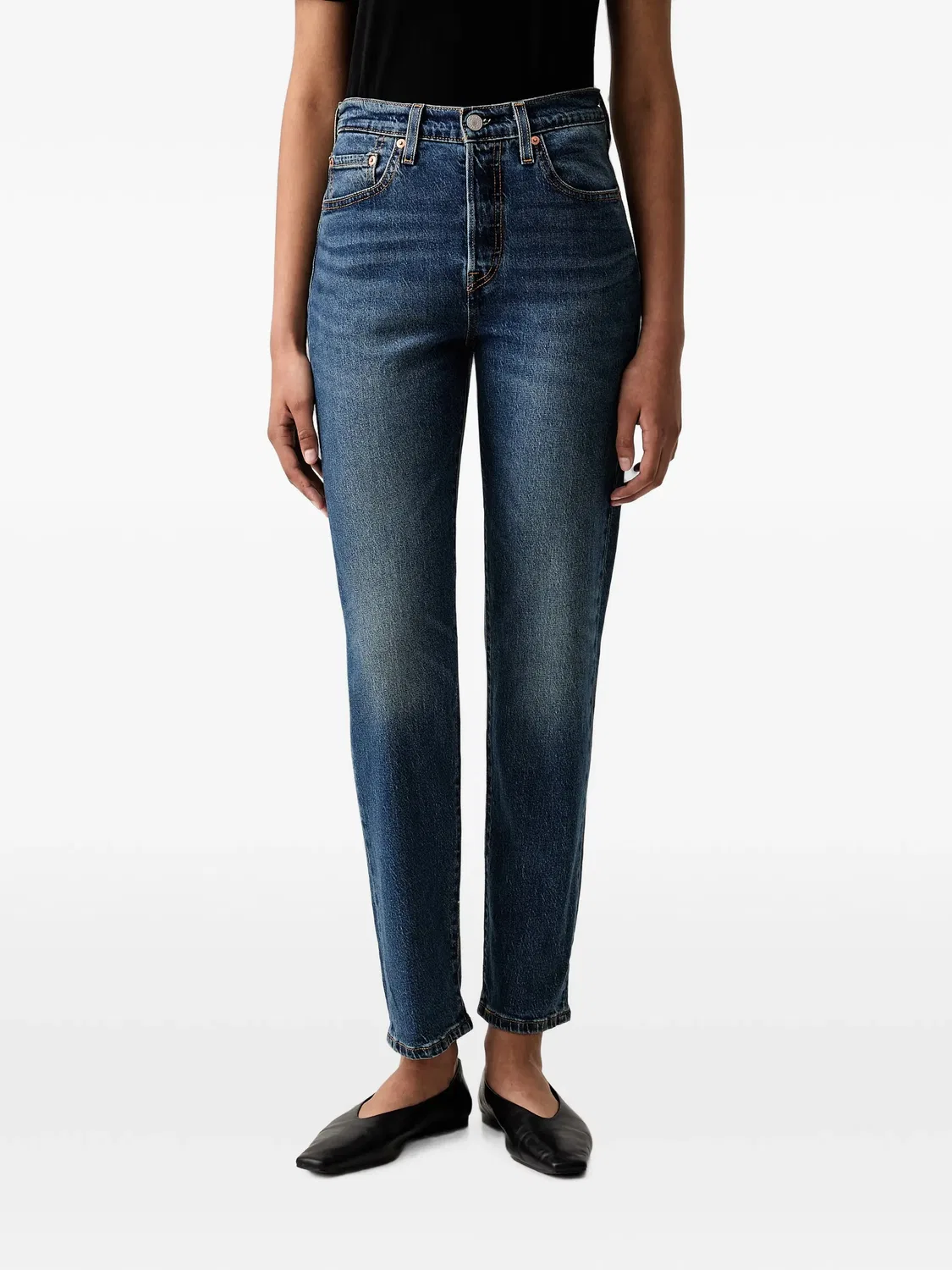 Укороченные джинсы 501 синие Levi's, синий