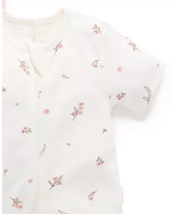 Детский комплект комбинезонов с коротким рукавом Purebaby, Pale Pink Blossom Pack — фото 4