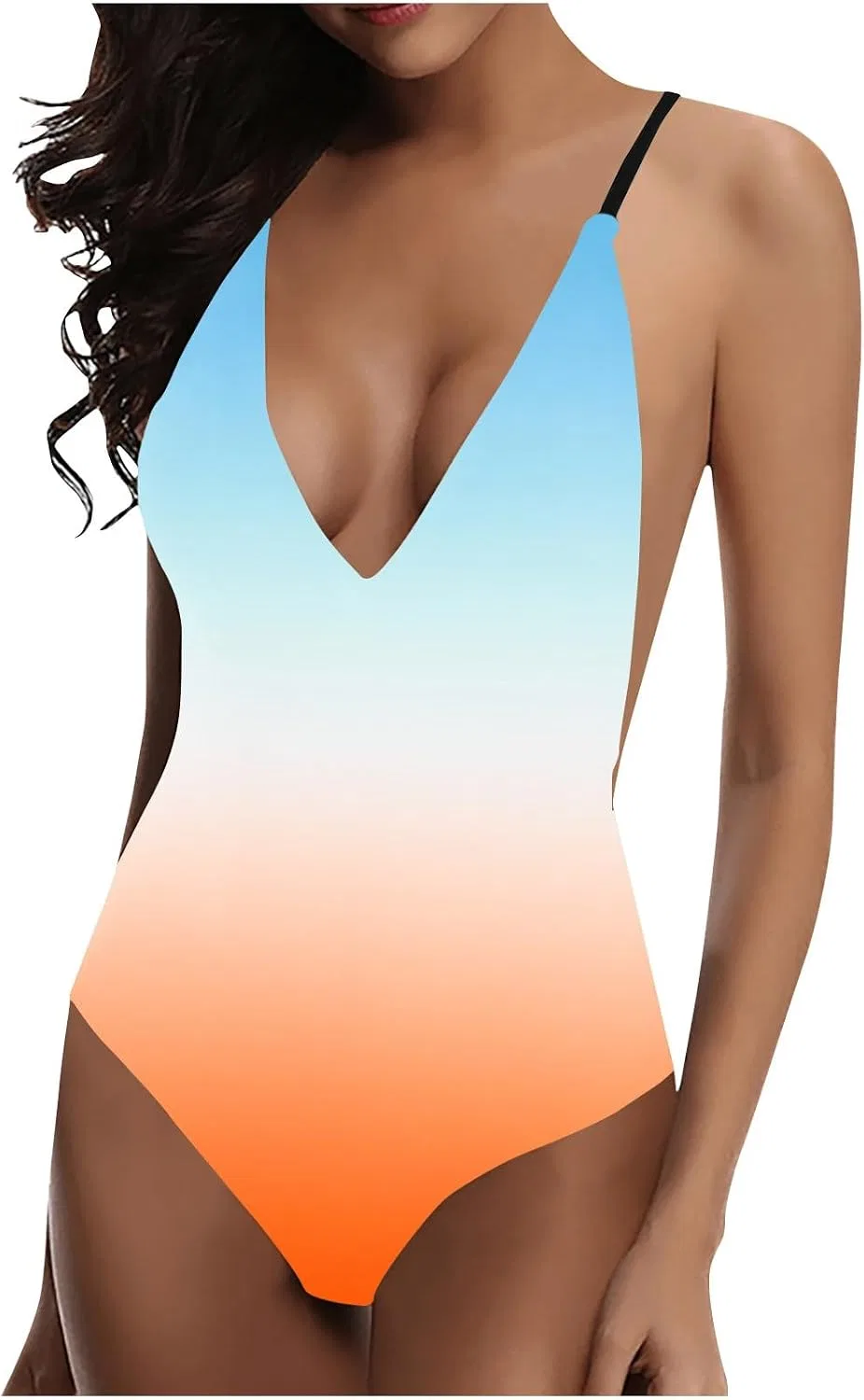 Женский слитный купальник с эффектом утяжки Gradient, Sky Blue
