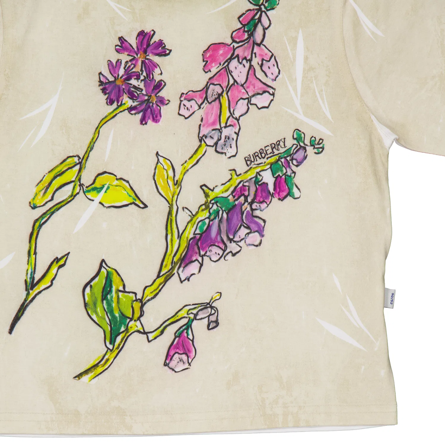 Футболка хлопковая Toddler Cedar Foxglove Burberry, Calico Ip Pattern Cn — фото 2