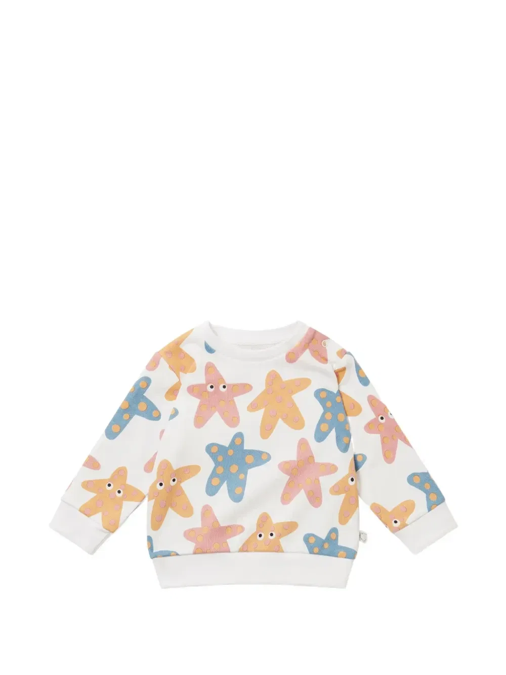 Свитшот с принтом морских звезд Stella McCartney Kids, белый