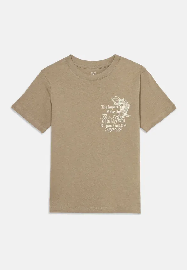 Футболка Jororiental с круглым вырезом и принтом Jack & Jones Junior, хаки — фото 3