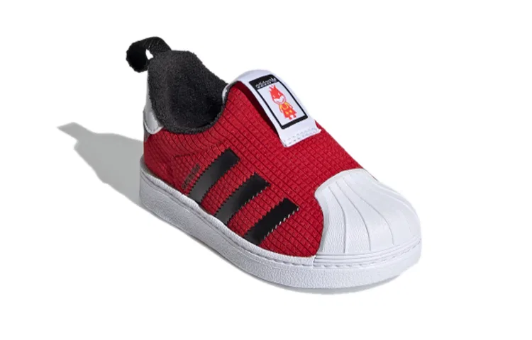 Детские кроссовки с флисовой подкладкой Superstar 360 Red Adidas Originals — фото 4