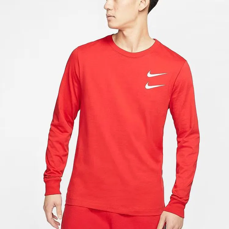 Футболка с принтом с длинным рукавом CK2260 Nike, красный — фото 4