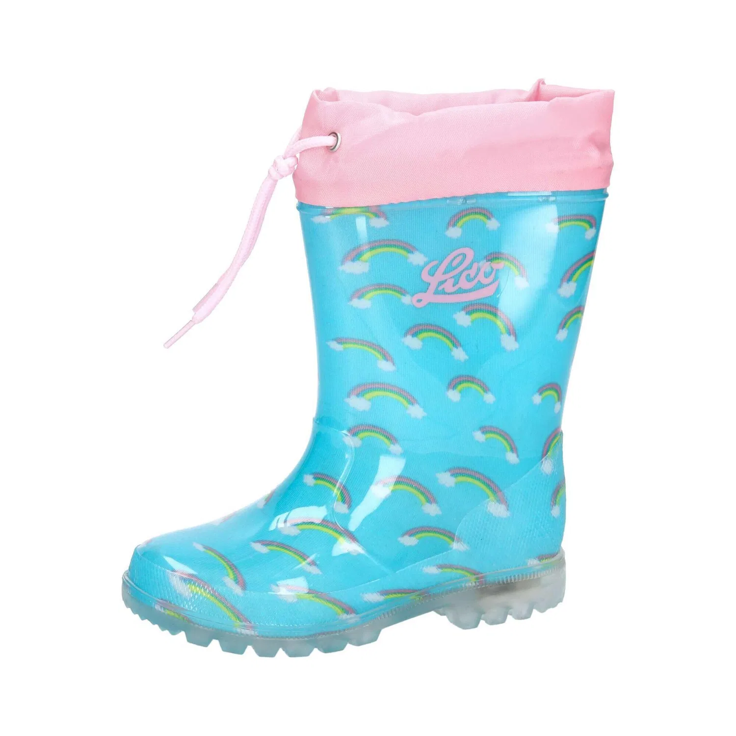 Детские резиновые сапоги для девочек с подсветкой Lico, Blau