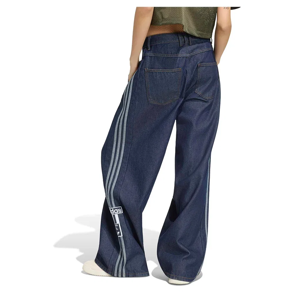 Женские джинсы свободного кроя с широкими штанинами Adibreak Mid Rise Wide Leg Adidas Originals, Blue — фото 2