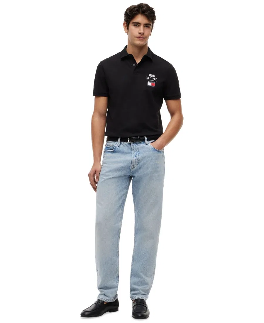 Мужская поло-рубашка с логотипом Cadillac F1 Tommy Hilfiger, черный — фото 2