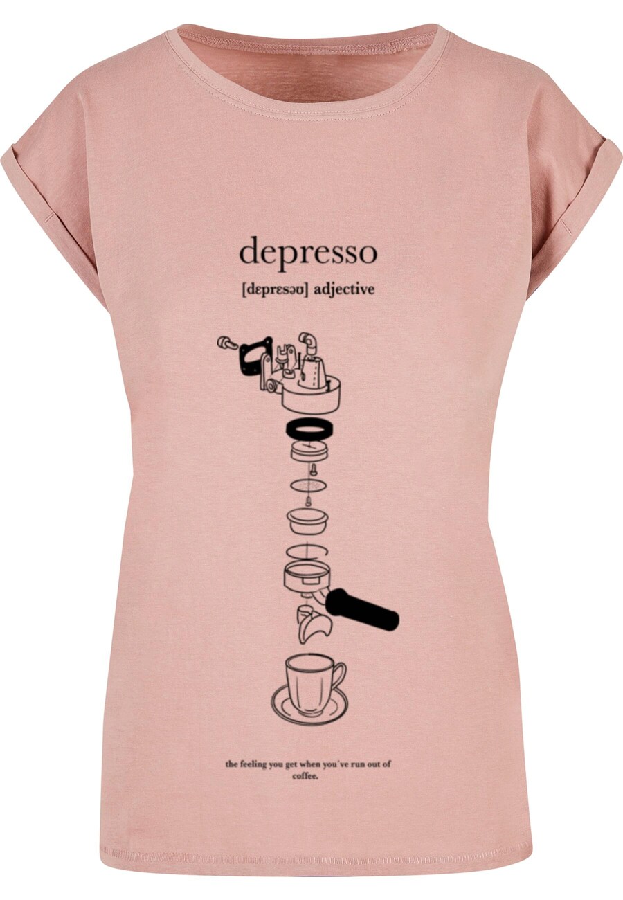 

Футболка Mister Tee Shirt Depresso, темно-розовый