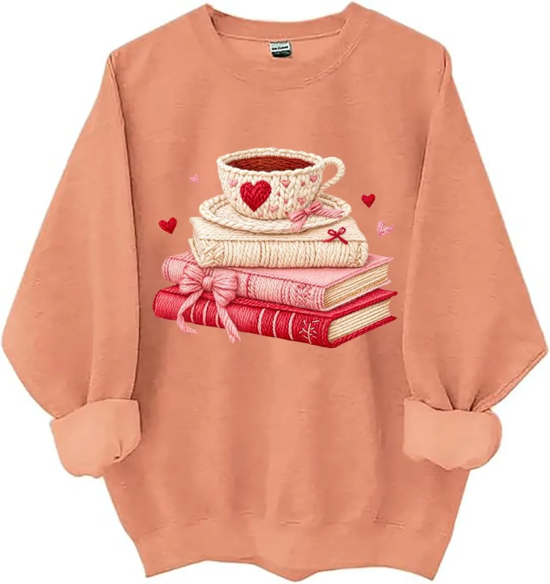 

Толстовка с принтом "Книги и кофе" LNDOCAI