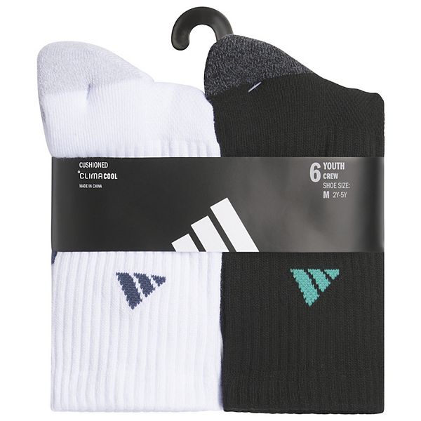 Мальчиковые носки с мягкой подкладкой, 6 пар Adidas, White Blue — фото 2