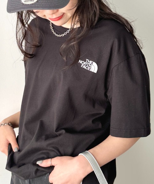 

Футболка хлопковая с коротким рукавом, логотип THE NORTH FACE, черный