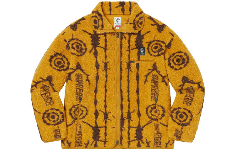 Совместная коллекция бархатная куртка унисекс Supreme, зеленый — фото 4