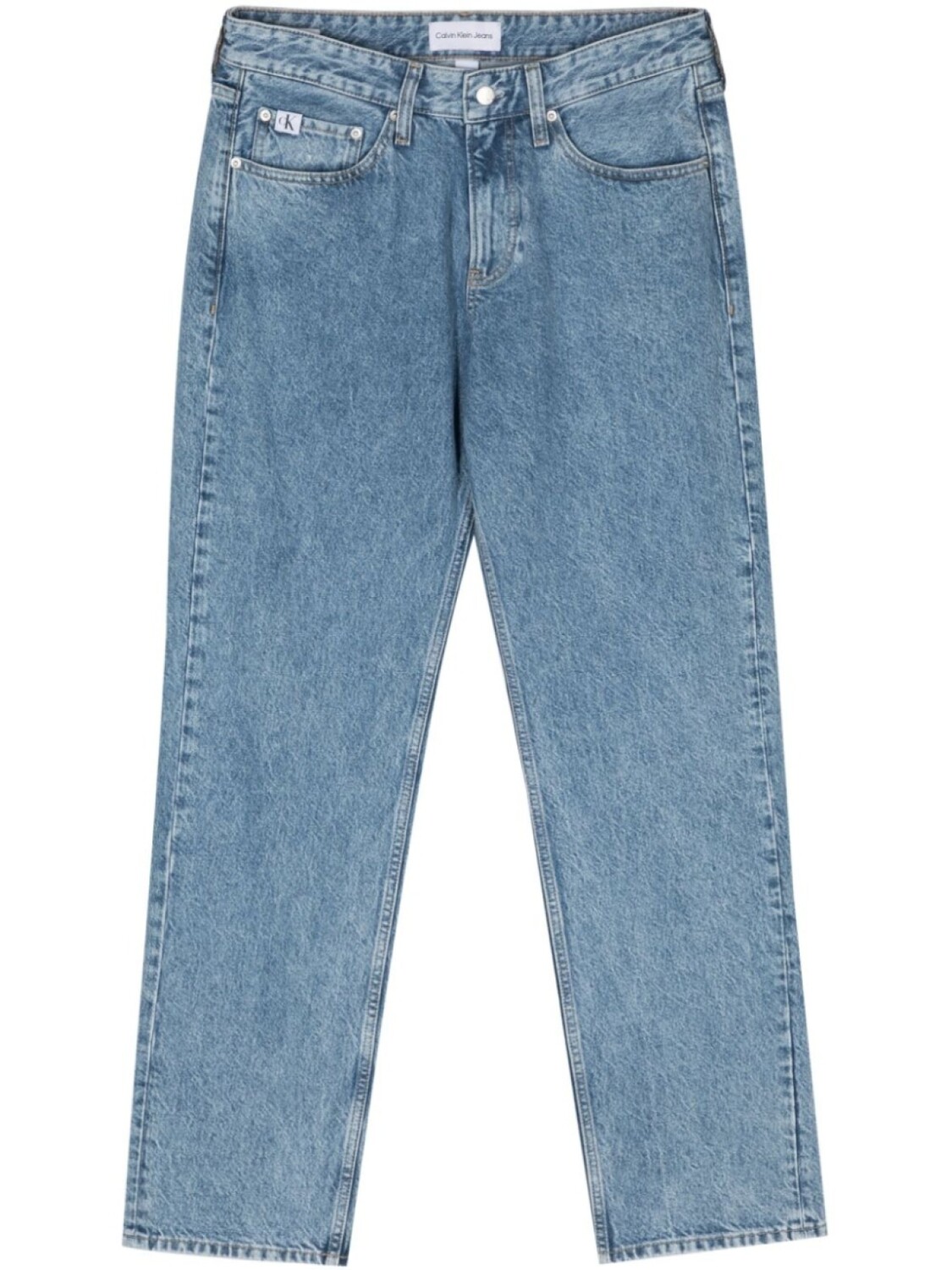 

Прямые джинсы средней посадки Calvin Klein Jeans, синий