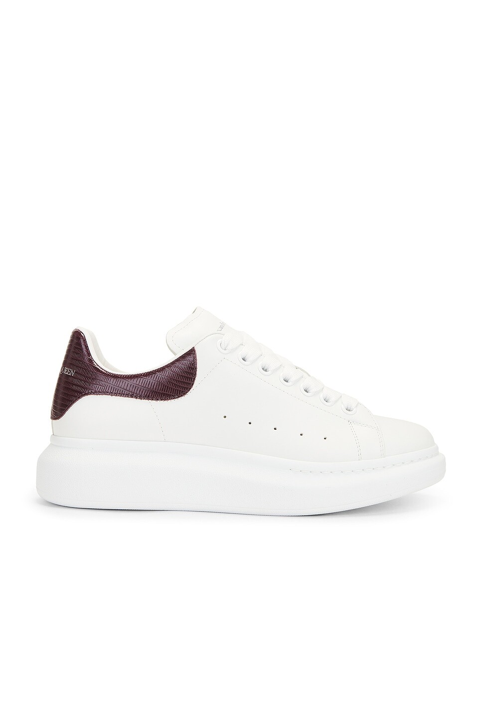 

Кроссовки оверсайз Alexander Mcqueen, цвет White & Burgundy