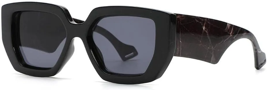 

Цветные солнцезащитные очки для женщин с широкими дужками, мужские дорожные очки, мужские и женские очки с защитой от УФ-излучения UV400, ретро HYYZZC, Black