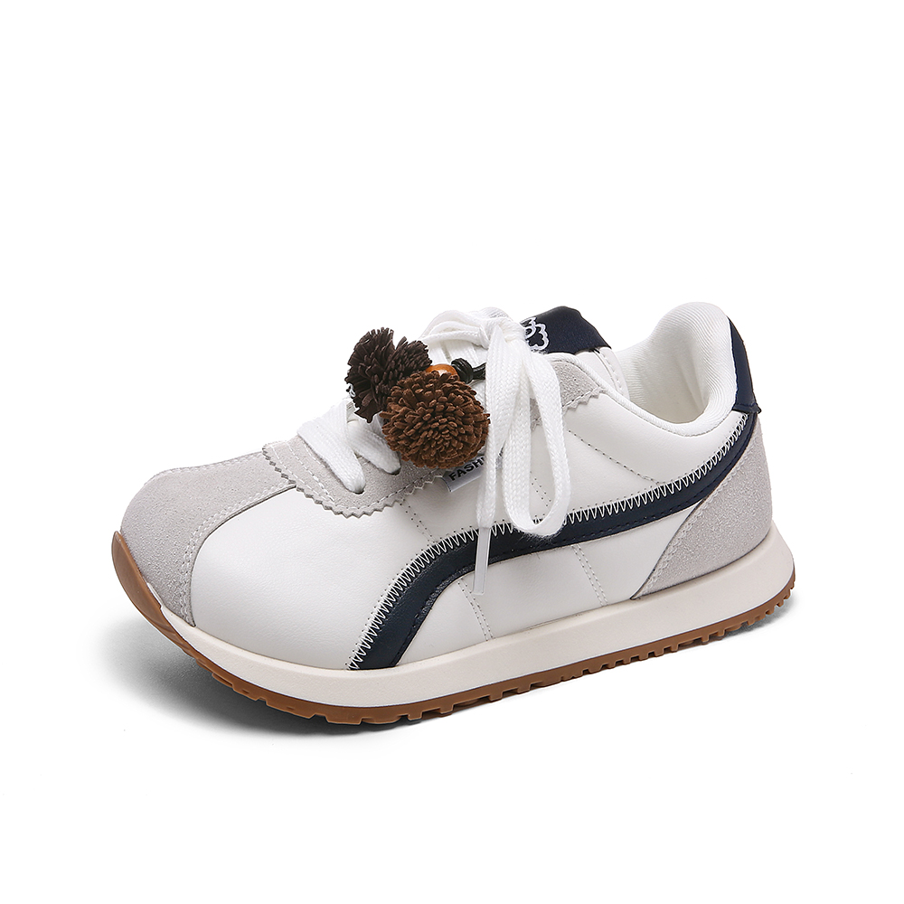 Lovely you Износостойкие и легкие женские скейтерские кеды Low Top в бело-голубом бежево-коричневом сосновом цвете, цвет White Blue Beige Brown Pinecone