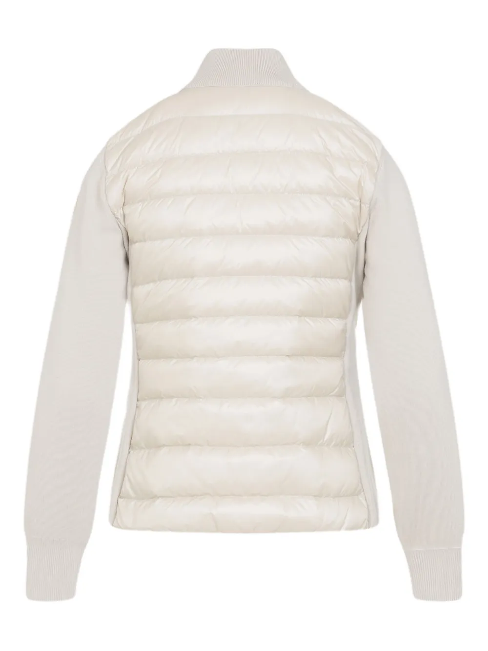 Стеганая куртка с трикотажными вставками MONCLER, белый — фото 2