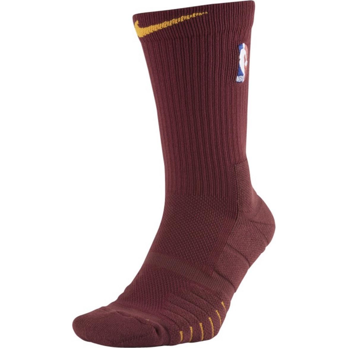 Nike NBA Elite Quick Crew TeamRed баскетбольные носки унисекс 1 упаковка Chestnut — фото 2