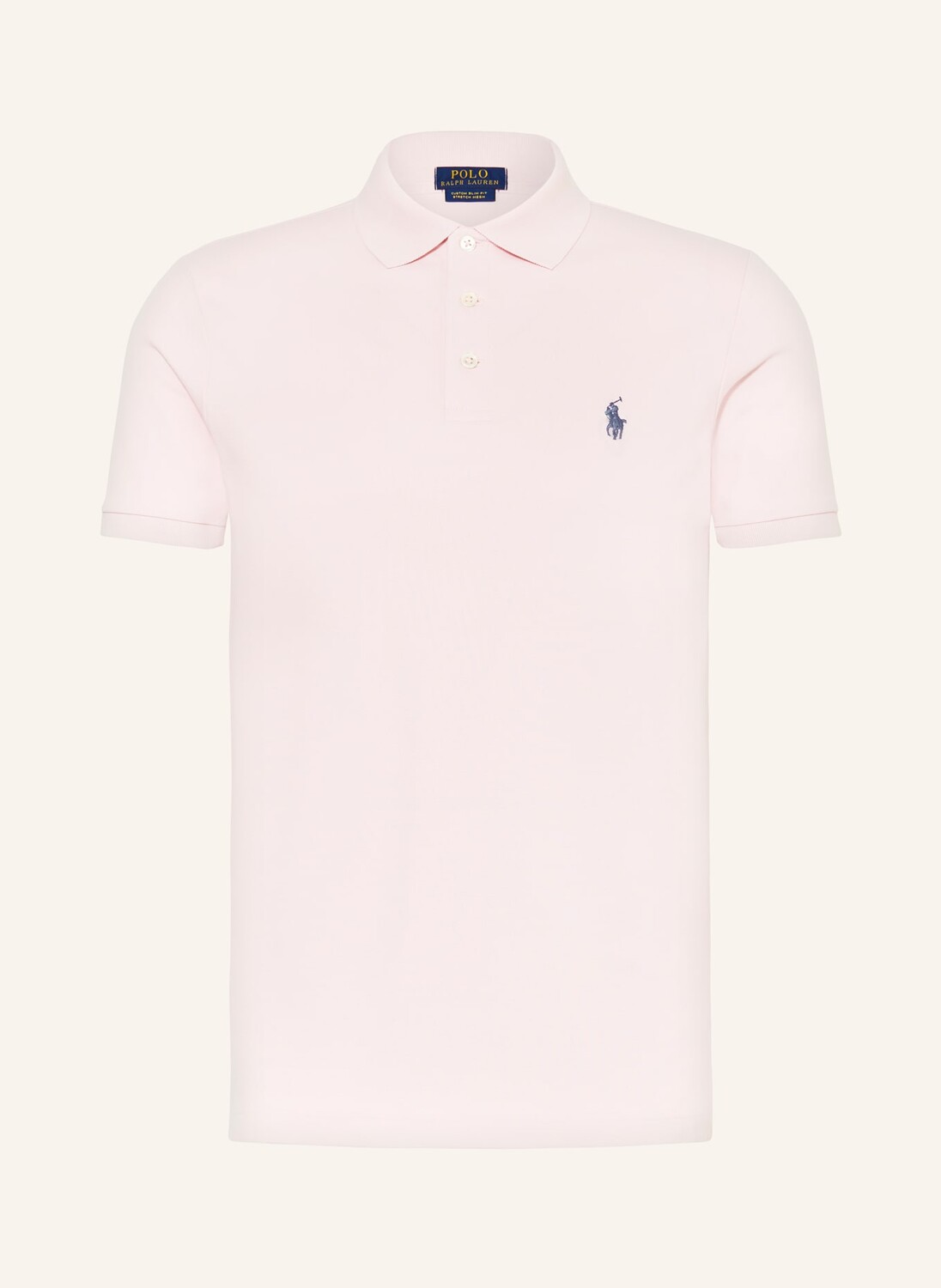 

Рубашка-Поло из пике на заказ узкого кроя Polo Ralph Lauren, розовый