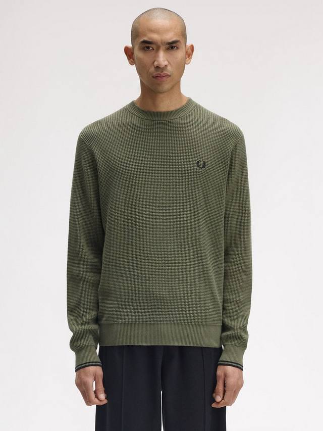 

Джемпер из хлопка с вафельным узором Fred Perry