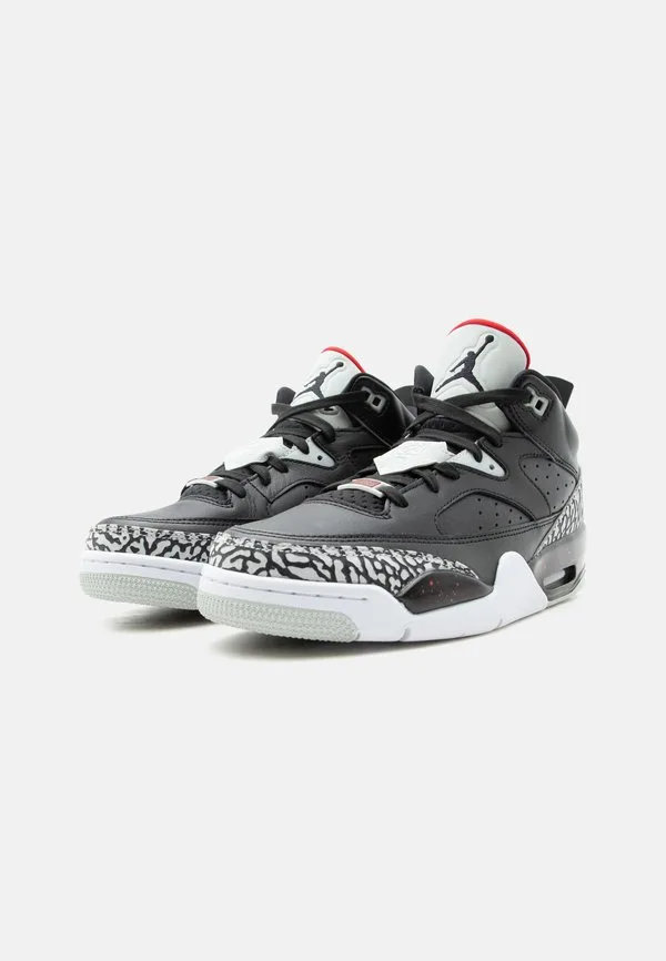 Высокие кроссовки son of mars Jordan, Black/University Red/Grey Mist/White — фото 2