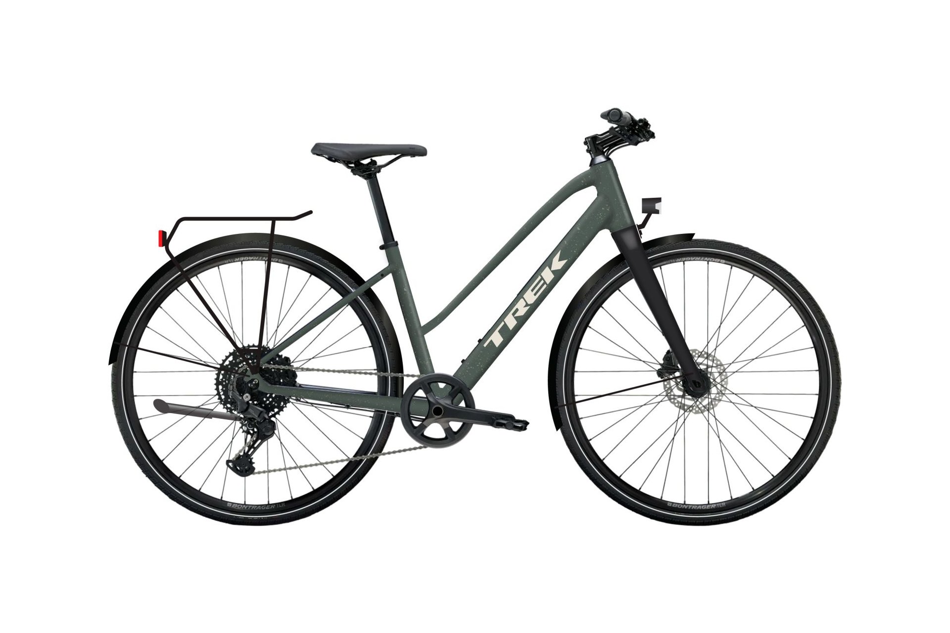 

Трекинговый велосипед Trek Fx sport al equipped midstep - 28 дюймов - trapez - 2026, grün | keswick green / lichen green splatter