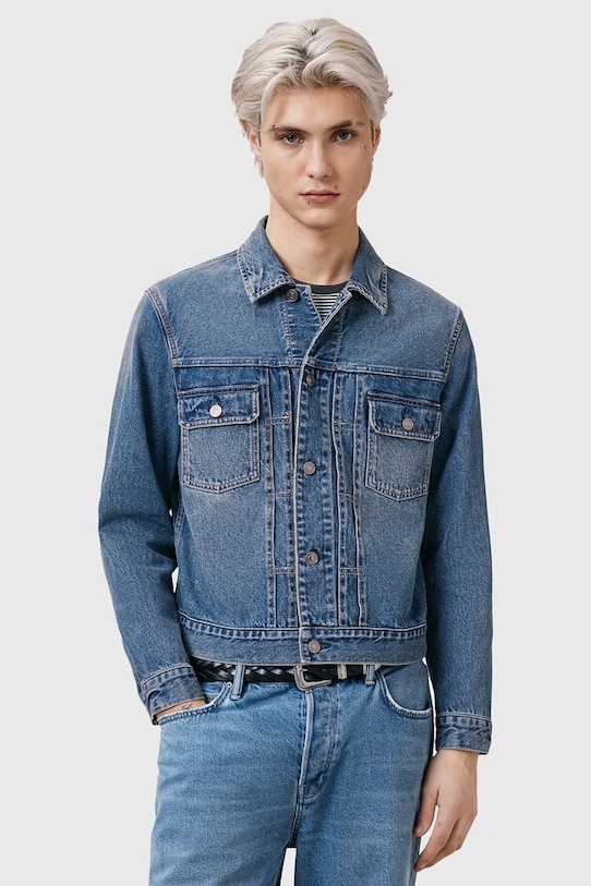 

Хлопковая джинсовая куртка EXILE Allsaints, синий