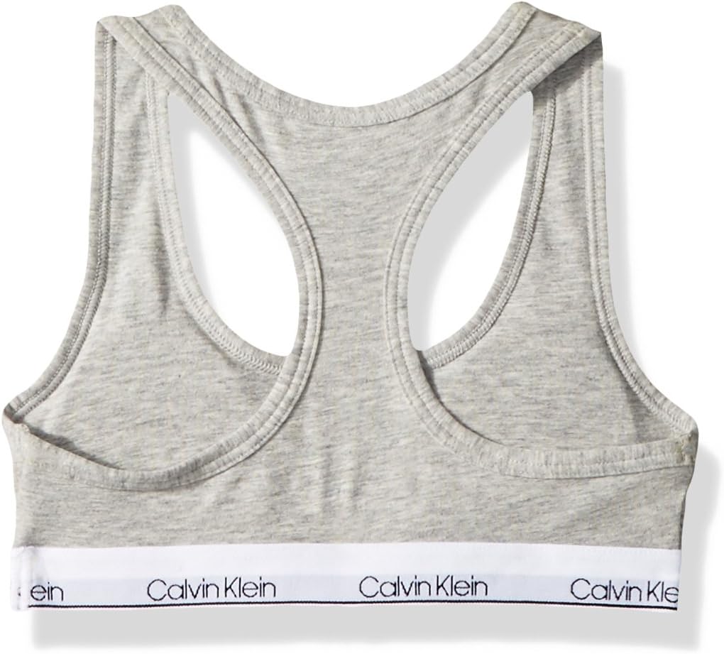 Большой современный формованный бюстгальтер-бралетт Calvin Klein для девочек, Heather Grey — фото 3
