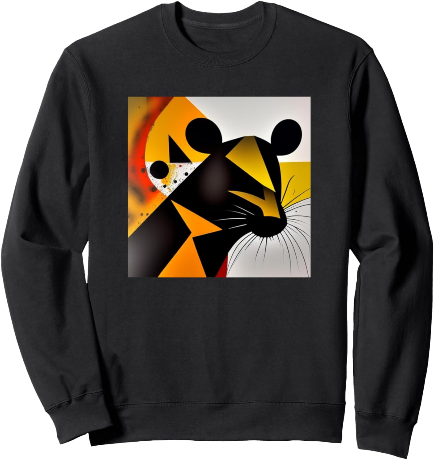 

Толстовка с силуэтом мыши и надписью Любитель мышей Rats Pets Art Women Girls Kids | Men Boys Gift, черный