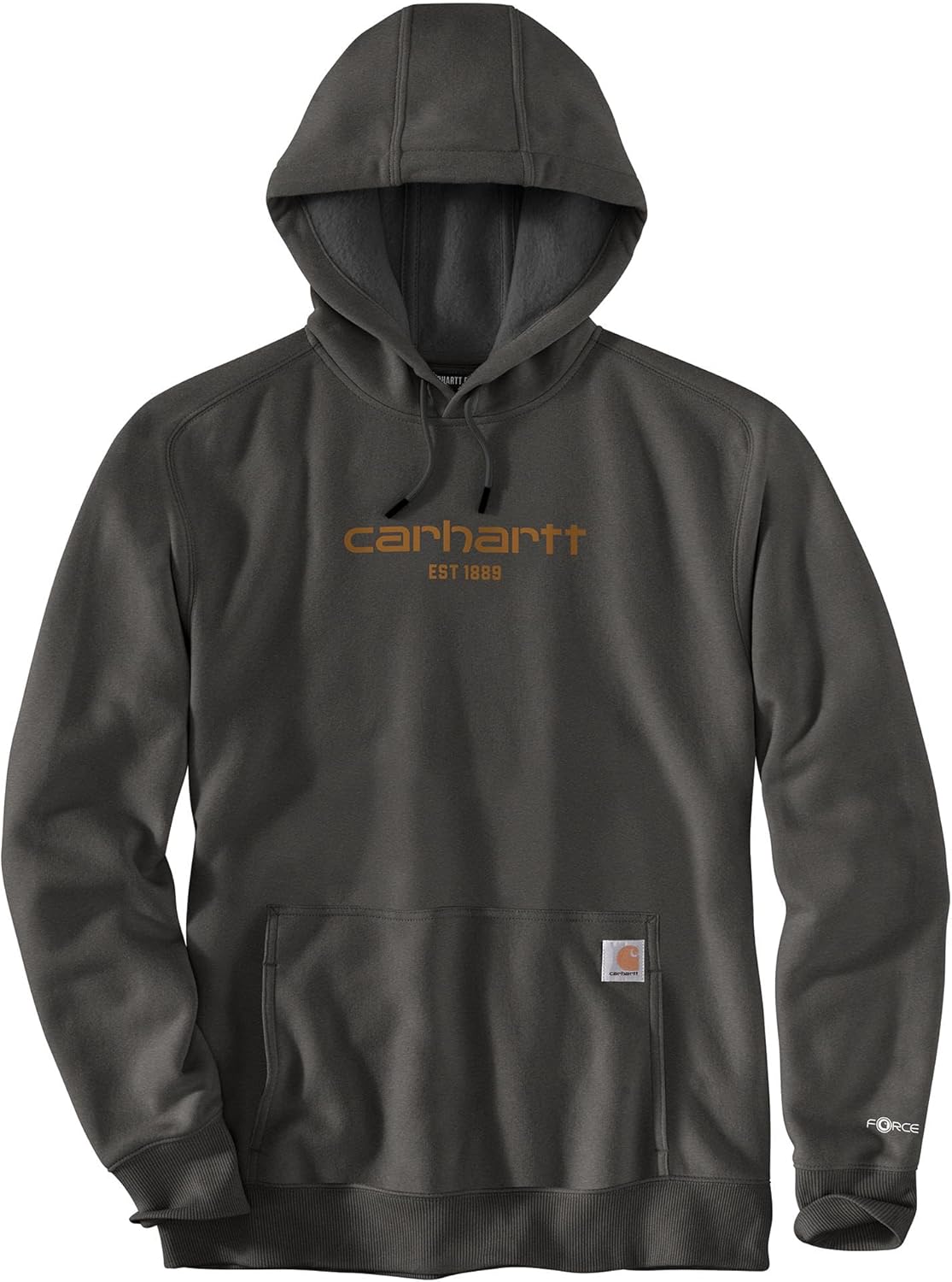 

Carhartt мужская толстовка Force Relaxed Fit легкая с логотипом, Carbon Heather/Carhartt Brown, Коричневый, Carhartt мужская толстовка Force Relaxed Fit легкая с логотипом, Carbon Heather/Carhartt Brown