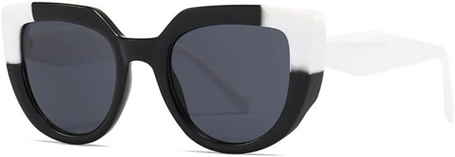 

Ретро двухцветные солнцезащитные очки «кошачий глаз» для женщин, ромбовидные дужки, винтажные солнцезащитные очки для женщин и мужчин с защитой от УФ-излучения UV400 generic, Black White Black