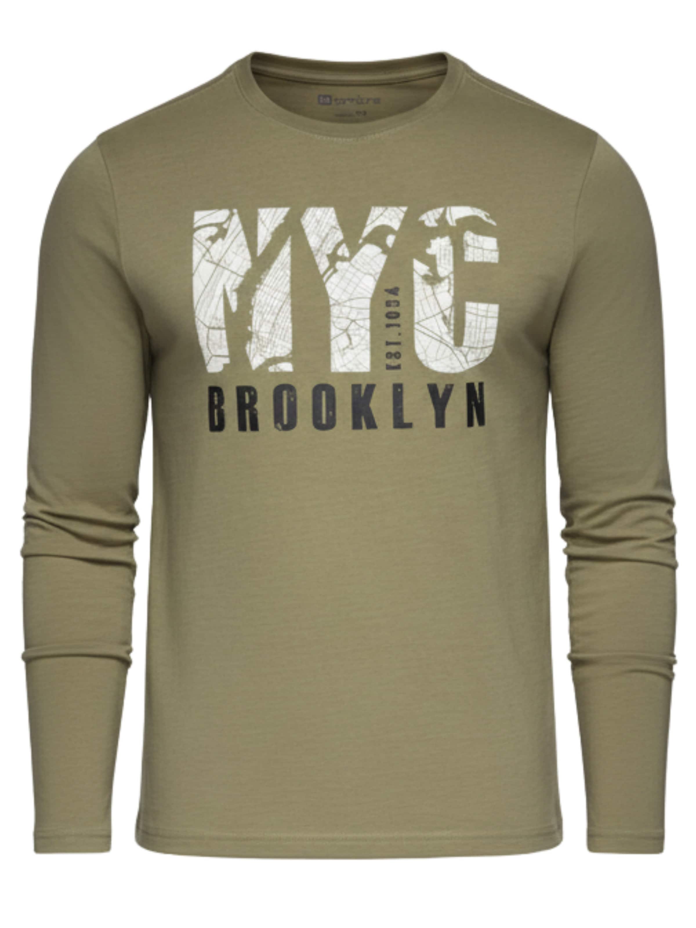 

Ombre Футболка 'OM-LSPT-0131' в цвете Olive