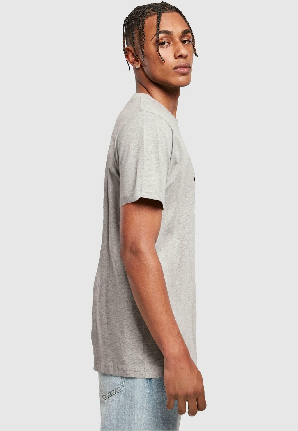 

Футболка с принтом FATHERS DAY BEST DAD ROUND NECK Merchcode, серый