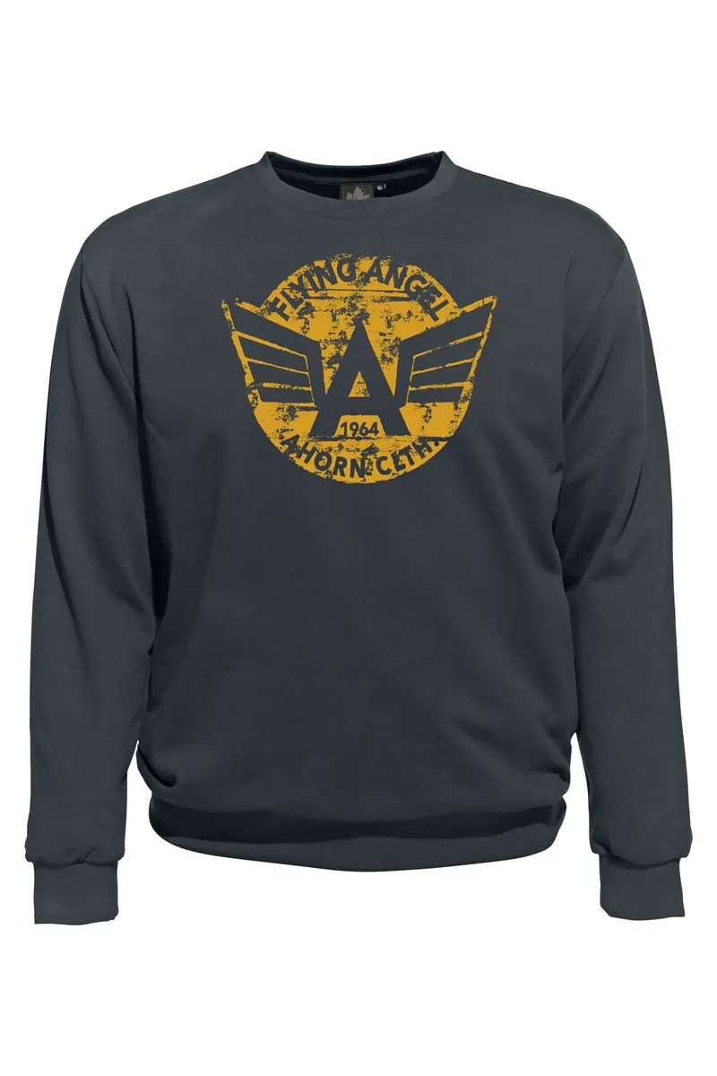

Толстовка AHORN SPORTSWEAR "FLYING ANGEL_SAFFRON YELLOW", с модным принтом, серый