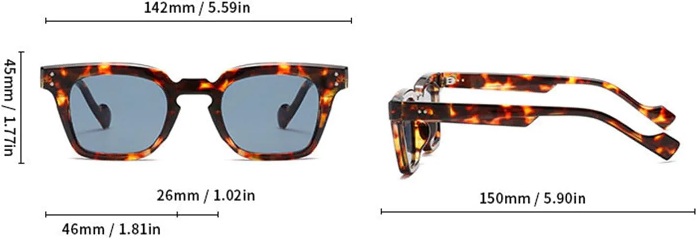 

Солнцезащитные очки Helena Fashion Square для женщин в стиле ретро, ​​черные с заклепками, солнцезащитные очки UV400 для мужчин. Модные солнцезащитные очки, C4