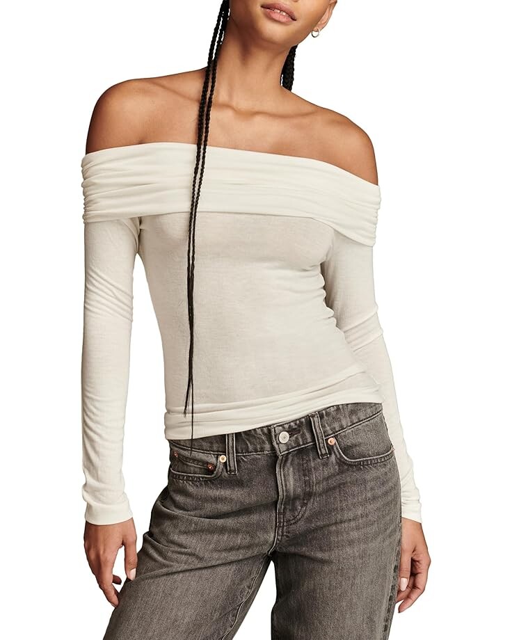 

Топ Lucky Brand Off The Shoulder Top, цвет Whisper White