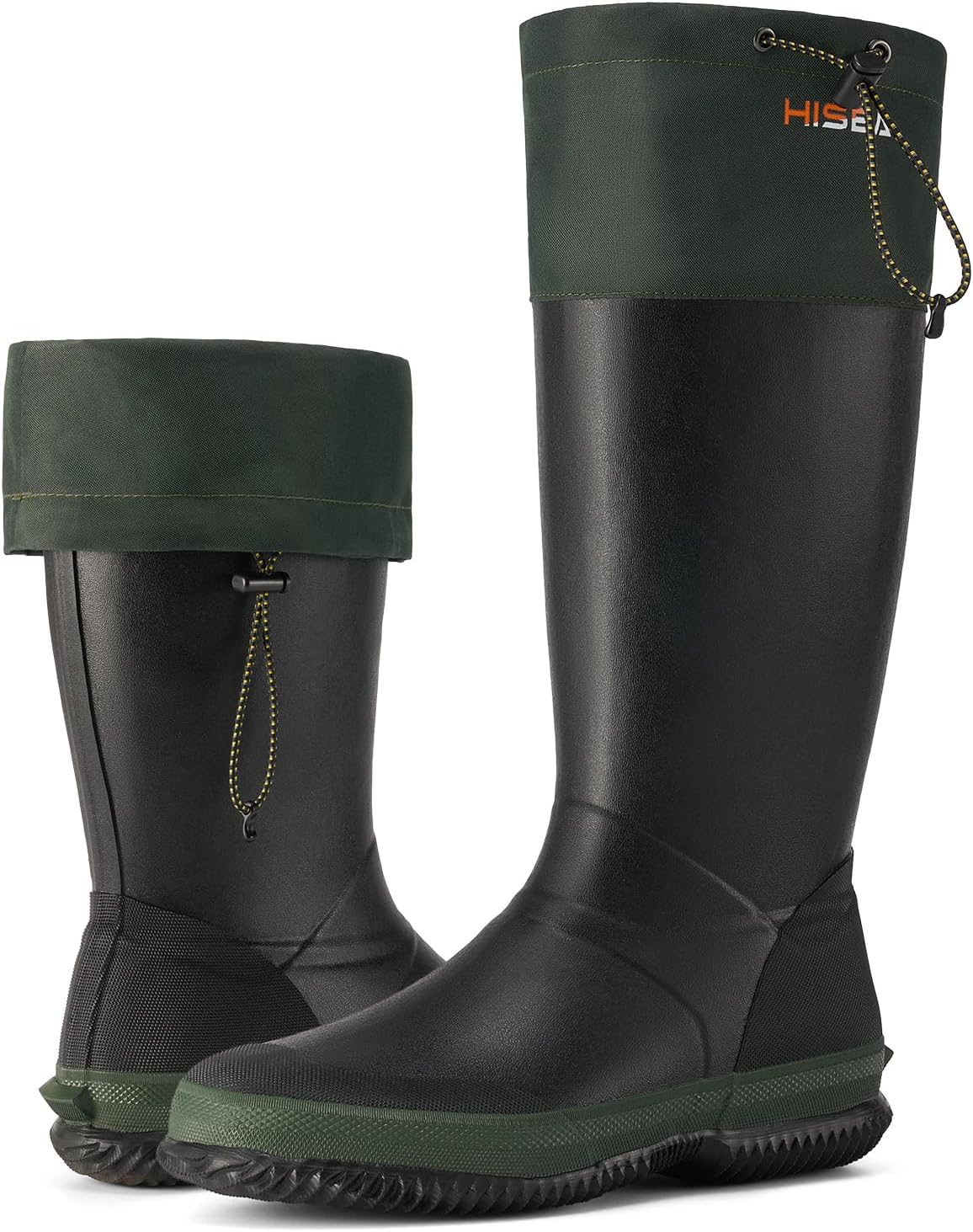 

Мужские резиновые сапоги HISEA Classic из неопреновой резины, водонепроницаемые с регулируемой застежкой, зеленый