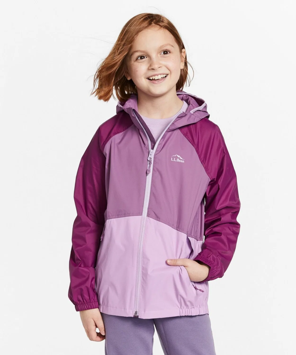 Ветровка детская L.L.Bean Wind and Rain Jacket фиолетовая