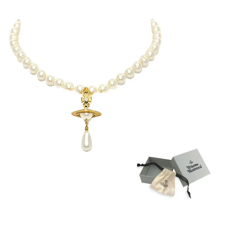 

Однорядное колье с жемчужными подвесками Vivienne Westwood