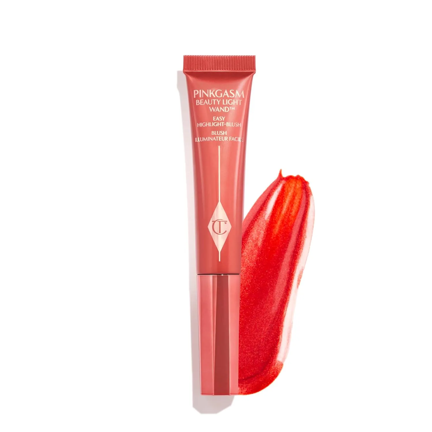 Жидкий хайлайтер Charlotte Tilbury Beauty Light Wand - средство для создания эффекта мягкого фокуса и румян для щек - перламутровый, невесомый, сияющий финиш., Pinkgasm Sunset - rose pink
