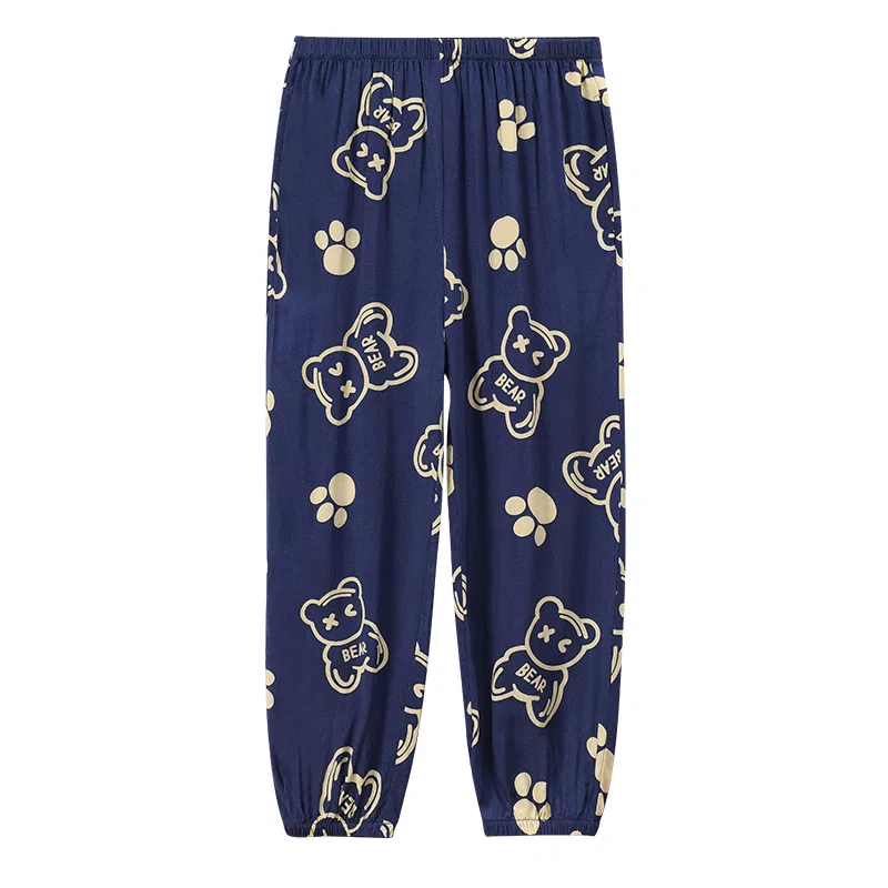 Детские спортивные штаны с принтом Red bean, Navy Blue