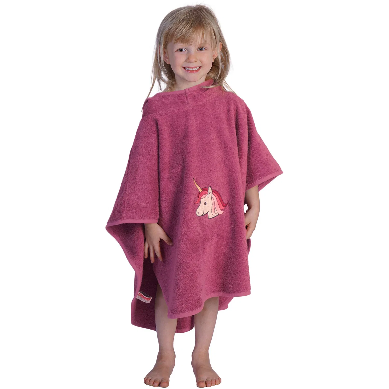 Пончо для купания 60 см с вышивкой woerner_Einhorn Wörner, Light Mauve