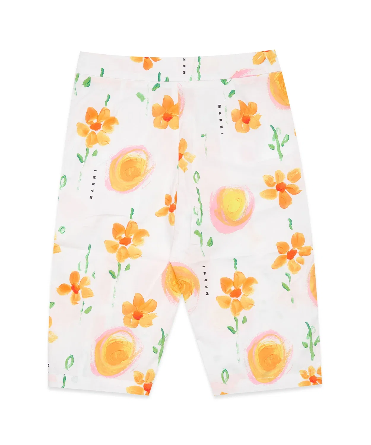 Детские шорты с цветочным принтом MARNI Kids & Junior, White — фото 2